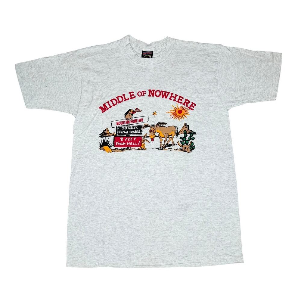 Vintage 90s Soffe Middle of Nowhere Hell T-Shirt